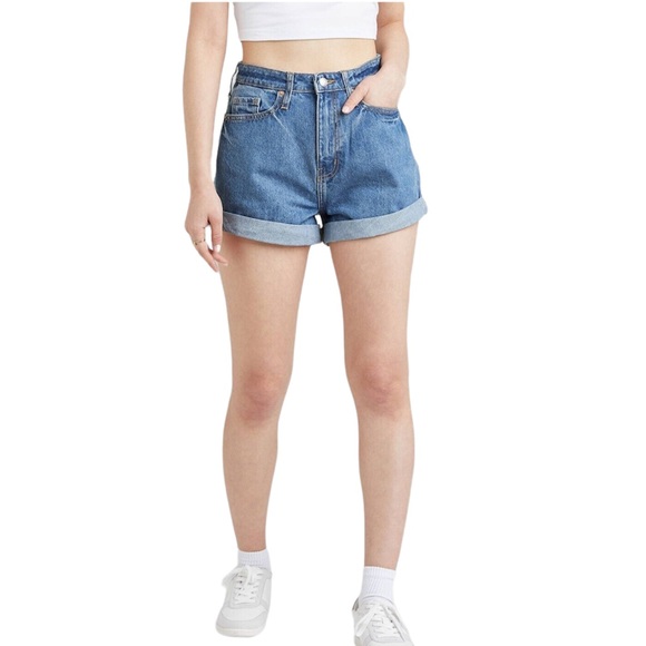 Wild Fable || NWT || “Happy” Pocket Highest Rise Mom Shorts - Picture 3 of 7